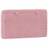 Cabecero de cama acolchado terciopelo rosa 90