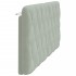 Cabecero de cama acolchado terciopelo gris claro 180