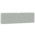 Cabecero de cama acolchado terciopelo gris claro 180