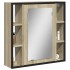 Armario con espejo de baño madera roble Sonoma 60x16x60