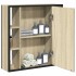 Armario con espejo de baño madera roble Sonoma 60x16x60