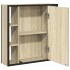 Armario con espejo de baño madera roble Sonoma 60x16x60