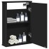 Armario con espejo de baño madera ingeniería negro 42x12x60