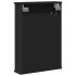 Armario con espejo de baño madera ingeniería negro 42x12x60