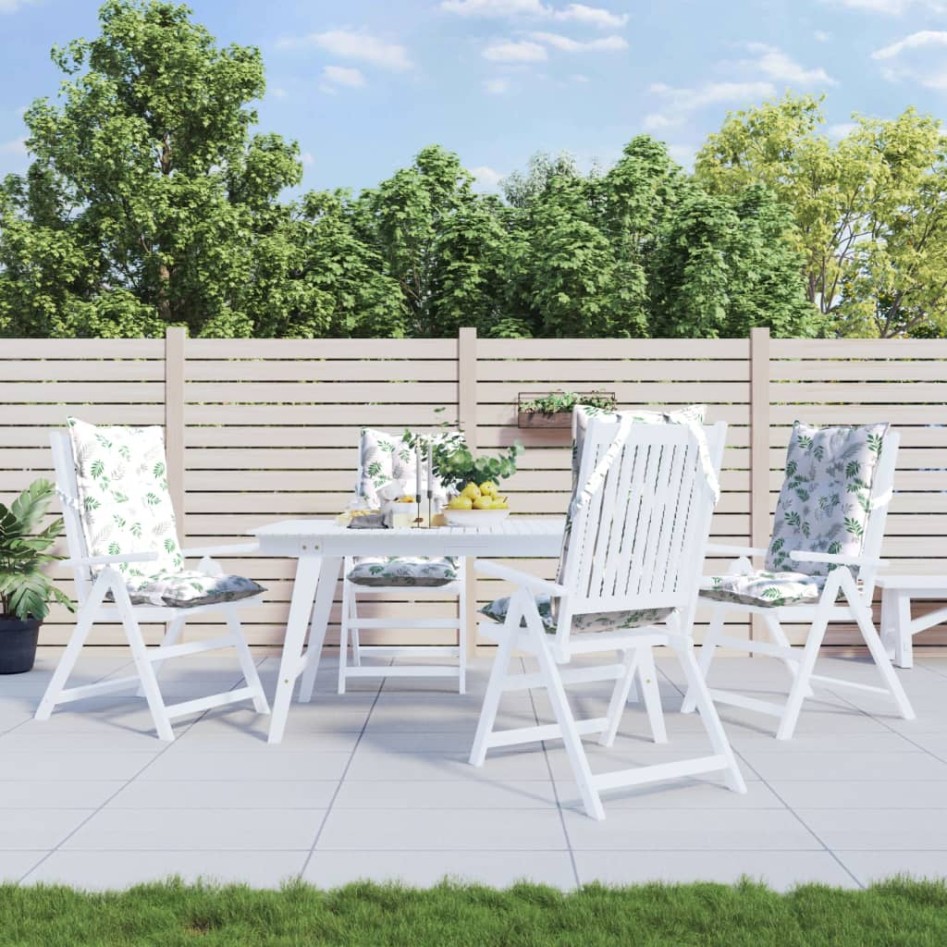 Cojines silla respaldo alto 4 uds tela Oxford estampado