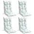 Cojines silla respaldo alto 4 uds tela Oxford estampado