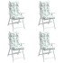Cojines silla respaldo alto 4 uds tela Oxford estampado
