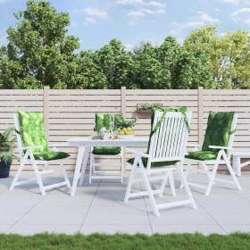 Cojines silla respaldo alto 4 uds tela Oxford estampado