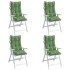 Cojines silla respaldo alto 4 uds tela Oxford estampado