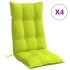 Cojines de silla respaldo alto 4 uds tela Oxford verde