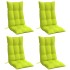 Cojines de silla respaldo alto 4 uds tela Oxford verde
