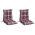 Cojines de silla de respaldo bajo 2 uds tela de