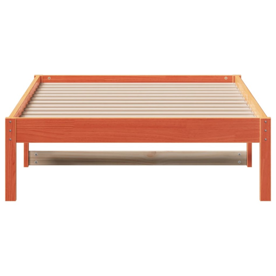 Sofá cama sin colchón madera maciza pino marrón cera 80x200