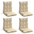 Cojines para silla con respaldo bajo 4 uds tela Oxford