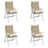 Cojines para silla con respaldo bajo 4 uds tela Oxford