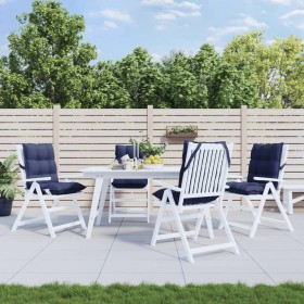 Cojines para silla respaldo bajo 4 uds tela Oxford azul