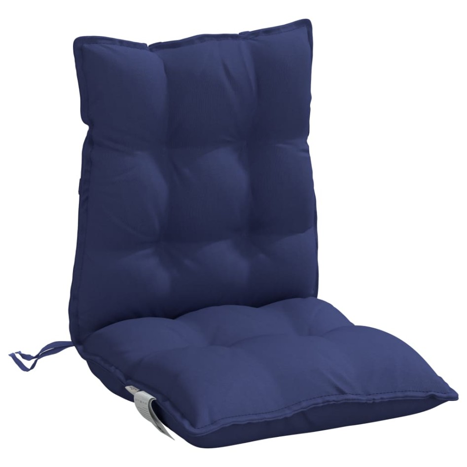 Cojines para silla respaldo bajo 4 uds tela Oxford azul