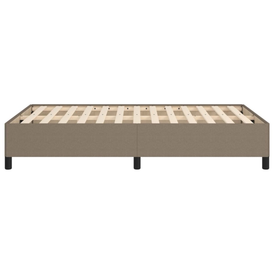 Estructura de cama de tela gris taupe 120x200