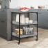 Carrito de cocina madera ingeniería gris Sonoma 60x41x80,5