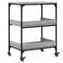 Carrito de cocina madera ingeniería gris Sonoma 60x41x80,5