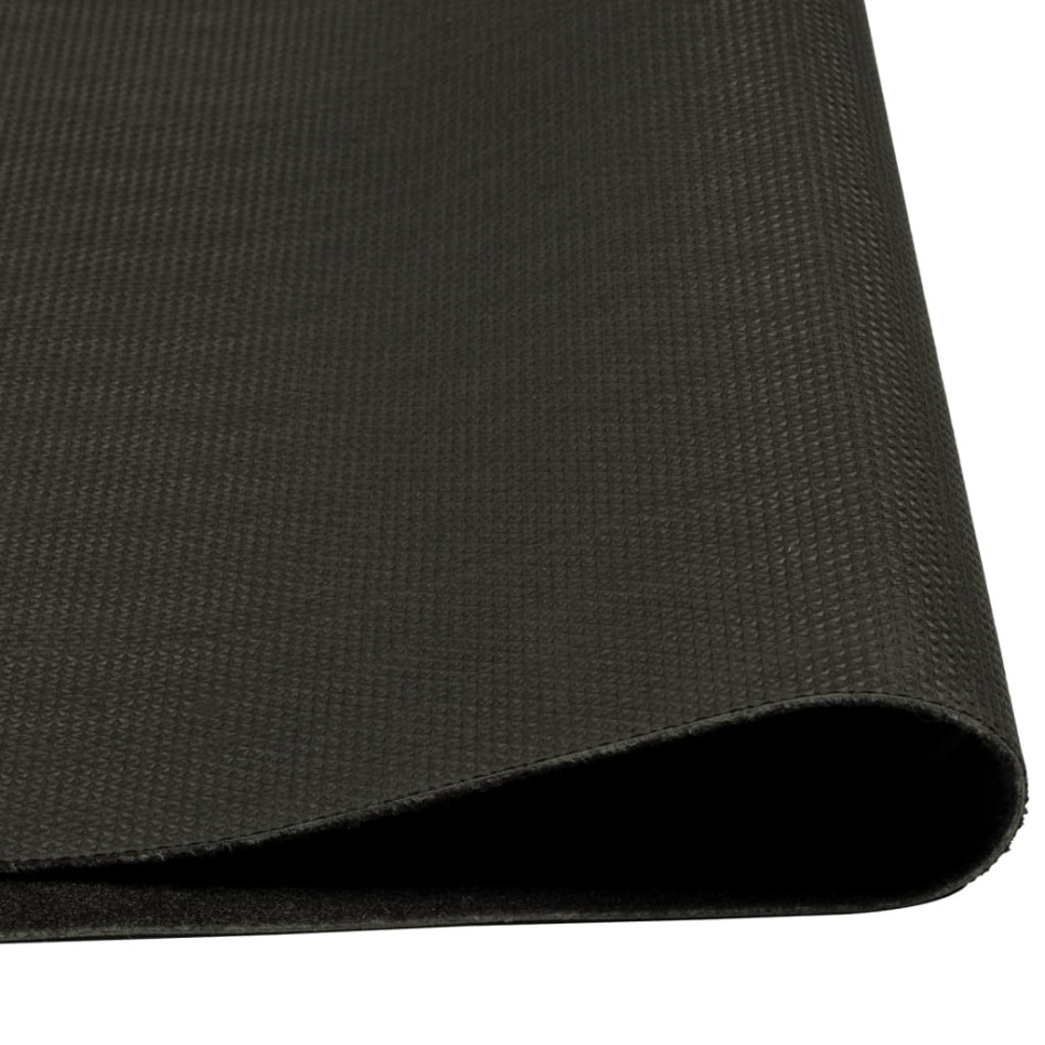 Alfombra de cocina lavable terciopelo negro taza 60x300