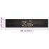 Alfombra de cocina lavable terciopelo negro taza 60x300