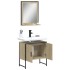 Set de muebles de baño 2 pzas madera de ingeniería roble