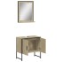 Set de muebles de baño 2 pzas madera de ingeniería roble