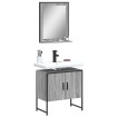 Set de muebles de baño 2 pzas madera de ingeniería gris sonoma