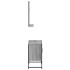 Set de muebles de baño 2 pzas madera de ingeniería gris
