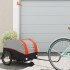 Remolque para bicicleta hierro negro y naranja 30