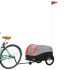 Remolque para bicicleta hierro negro y naranja 30