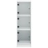 Aparador con puertas de vidrio blanco 35x37x109
