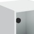 Aparador con puertas de vidrio blanco 35x37x109