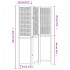 Biombo separador de 3 paneles madera maciza Paulownia