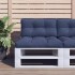 Cojines para muebles de palets 2 unidades tela azul