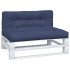 Cojines para muebles de palets 2 unidades tela azul