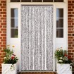Cortina antimoscas chenilla marrón y beige 100x200 cm
