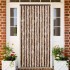Cortina antimoscas chenilla beige y marrón claro 100x200