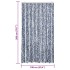Cortina antimoscas chenilla azul y blanco 100x200