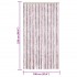 Cortina antimoscas chenilla gris plateado y rosa 100x220