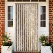 Cortina antimoscas chenilla marrón oscuro y beige 100x230 cm