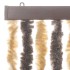 Cortina antimoscas chenilla marrón oscuro y beige 100x230