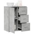 Aparador de madera de ingeniería gris hormigón 60x31x70