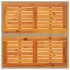 Mesa de jardín ratán sintético madera acacia beige 80x80x75