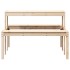 Mesa de picnic madera maciza de pino 110x134x75