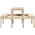 Mesa de picnic madera maciza de pino 110x134x75