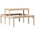Mesa de picnic madera maciza de pino 110x134x75