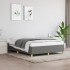 Estructura de cama de tela gris oscuro 140x190