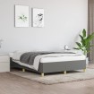 Estructura de cama de tela gris oscuro 140x190 cm